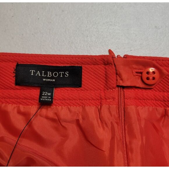 Talbots Coral Red Women's Plus Size Skirt NEW Size 22w - Picture 6 of 11